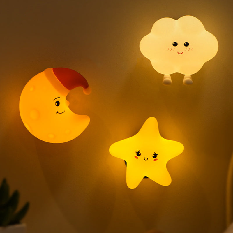Lumendat Contemporary Creative Silicone ABS Star Moon Cloud Kids USB Charging LED Table Lamp Night Light With Magnetic Design For Bedroom Lumendat