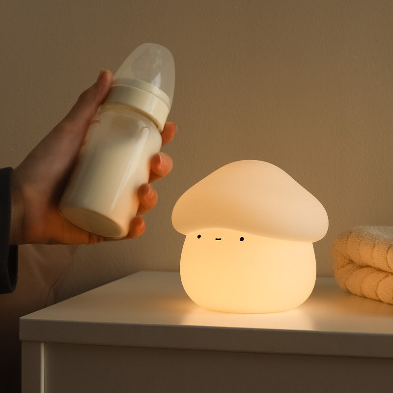 Lumendat Contemporary Creative ABS Silicone Mushroom-shaped Kids USB Charging LED Table Lamp Night Light With Timer Function For Bedroom Lumendat