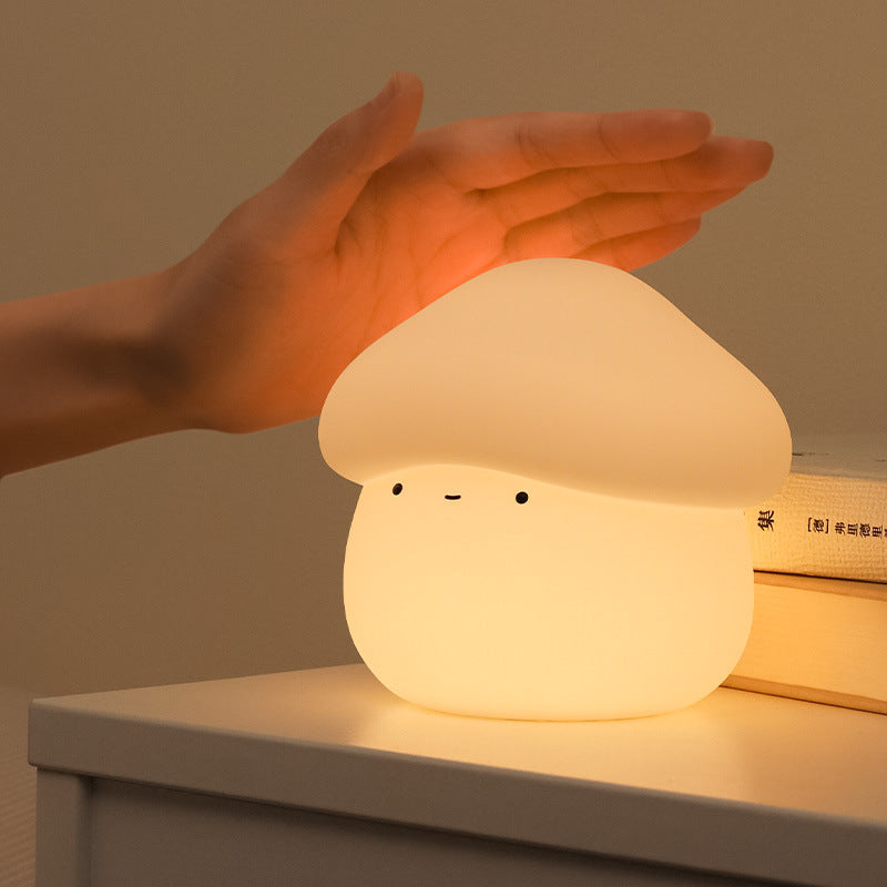 Lumendat Contemporary Creative ABS Silicone Mushroom-shaped Kids USB Charging LED Table Lamp Night Light With Timer Function For Bedroom Lumendat
