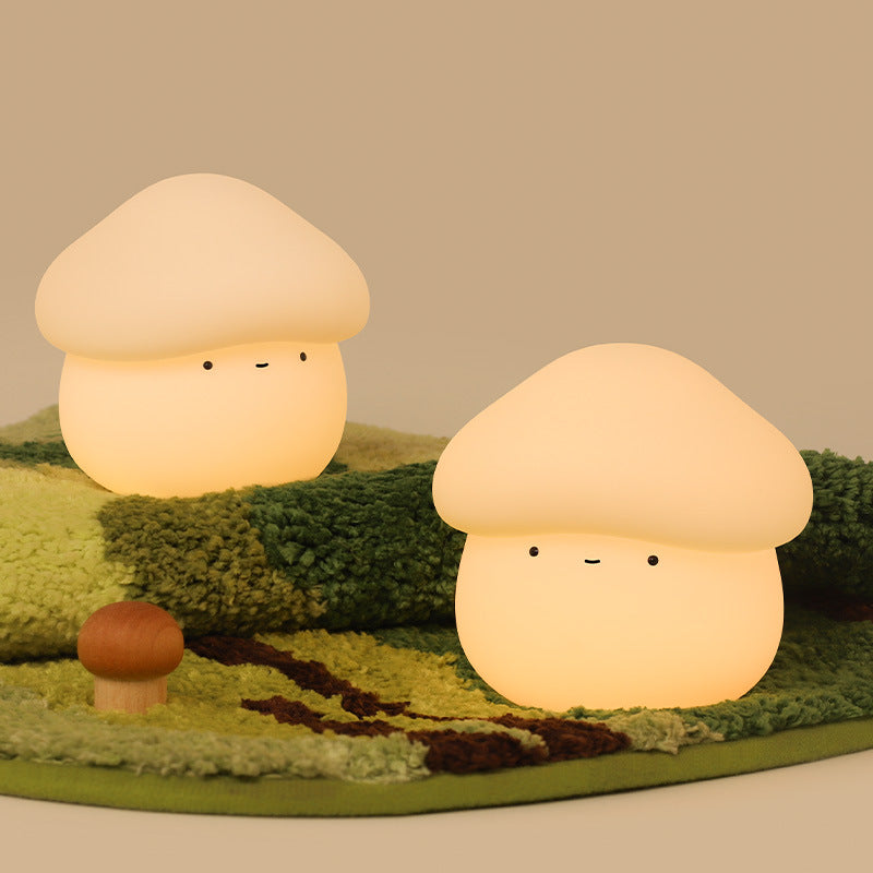 Lumendat Contemporary Creative ABS Silicone Mushroom-shaped Kids USB Charging LED Table Lamp Night Light With Timer Function For Bedroom Lumendat