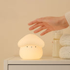 Lumendat Contemporary Creative ABS Silicone Mushroom-shaped Kids USB Charging LED Table Lamp Night Light With Timer Function For Bedroom Lumendat