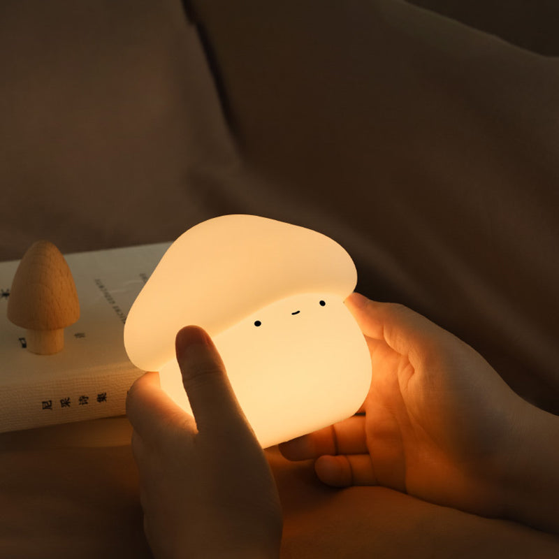 Lumendat Contemporary Creative ABS Silicone Mushroom-shaped Kids USB Charging LED Table Lamp Night Light With Timer Function For Bedroom Lumendat