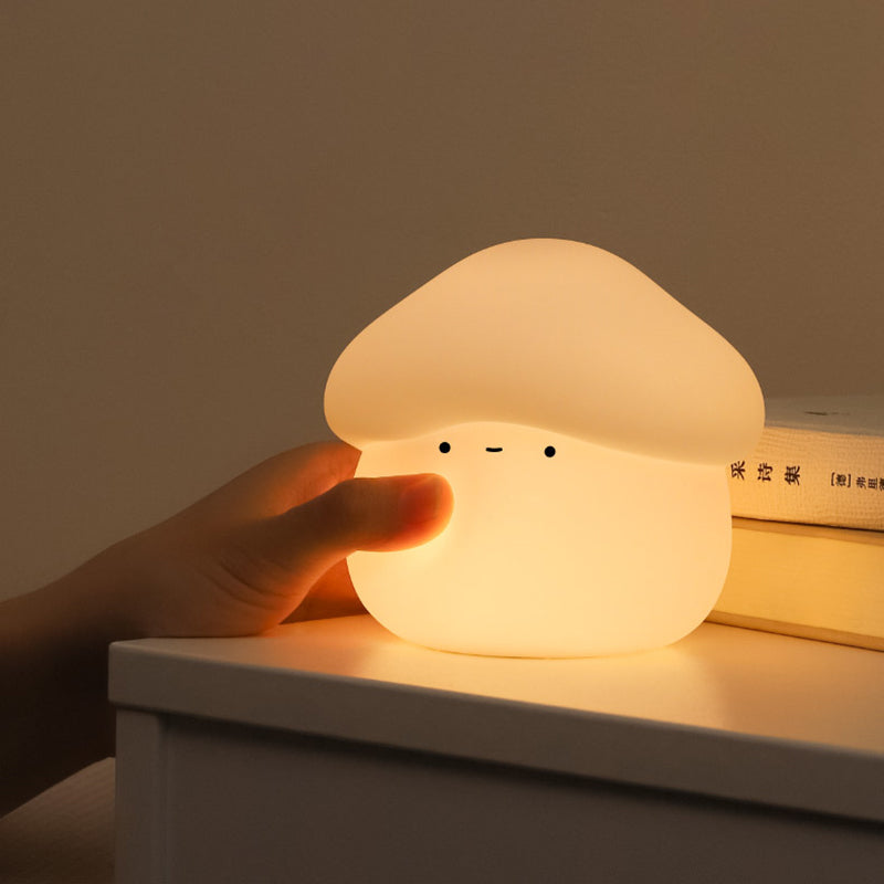 Lumendat Contemporary Creative ABS Silicone Mushroom-shaped Kids USB Charging LED Table Lamp Night Light With Timer Function For Bedroom Lumendat