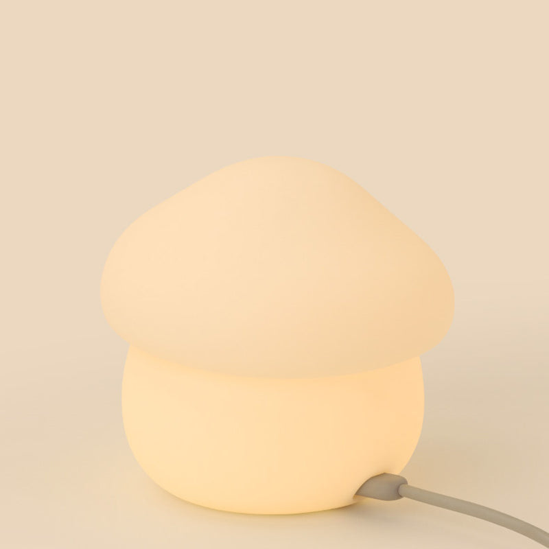 Lumendat Contemporary Creative ABS Silicone Mushroom-shaped Kids USB Charging LED Table Lamp Night Light With Timer Function For Bedroom Lumendat