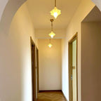 Modern Luxury Iron Glass Star-shaped 1-Light Pendant Light For Living Room