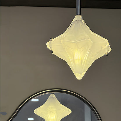 Modern Luxury Iron Glass Star-shaped 1-Light Pendant Light For Living Room