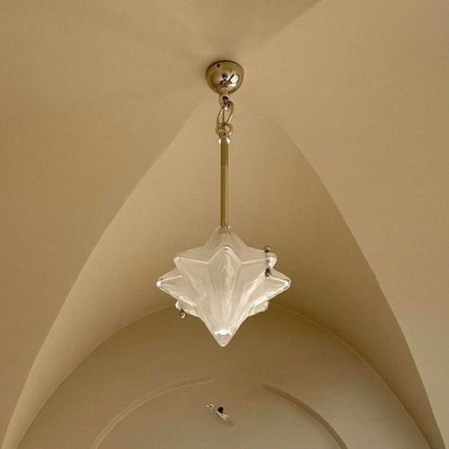 Modern Luxury Iron Glass Star-shaped 1-Light Pendant Light For Living Room