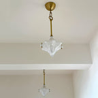 Modern Luxury Iron Glass Star-shaped 1-Light Pendant Light For Living Room