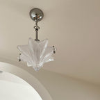 Modern Luxury Iron Glass Star-shaped 1-Light Pendant Light For Living Room