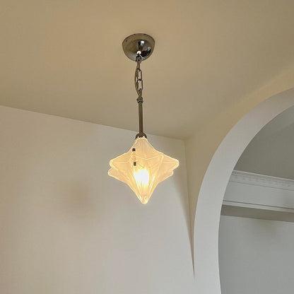Modern Luxury Iron Glass Star-shaped 1-Light Pendant Light For Living Room
