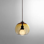 Modern Luxury Glass Metal Bowl 1/3-light Pendant Light for Bedroom BulbSquare