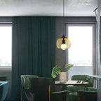 Modern Luxury Glass Metal Bowl 1/3-light Pendant Light for Bedroom BulbSquare