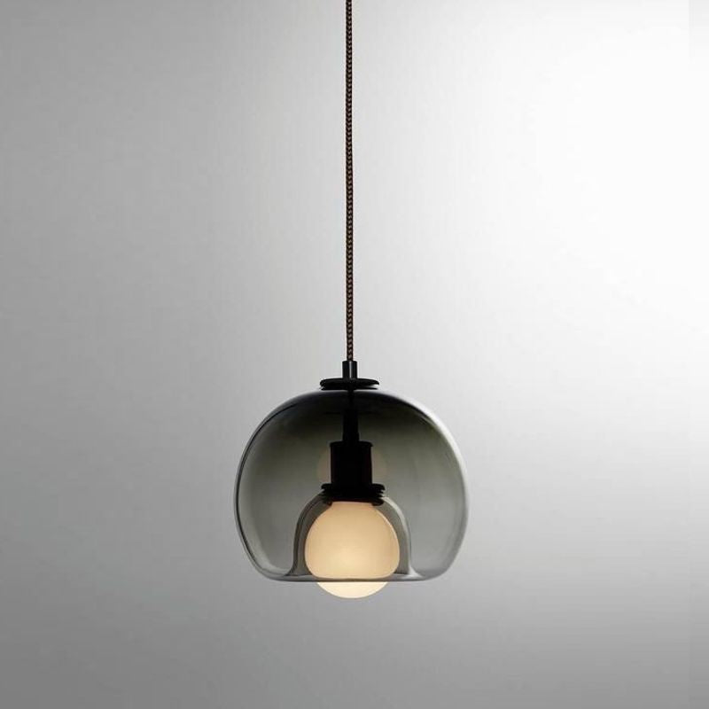 Modern Luxury Glass Metal Bowl 1/3-light Pendant Light for Bedroom BulbSquare