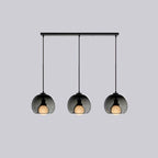 Modern Luxury Glass Metal Bowl 1/3-light Pendant Light for Bedroom BulbSquare