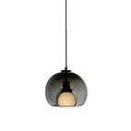 Modern Luxury Glass Metal Bowl 1/3-light Pendant Light for Bedroom BulbSquare