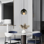Modern Luxury Glass Metal Bowl 1/3-light Pendant Light for Bedroom BulbSquare