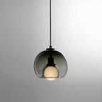 Modern Luxury Glass Metal Bowl 1/3-light Pendant Light for Bedroom BulbSquare