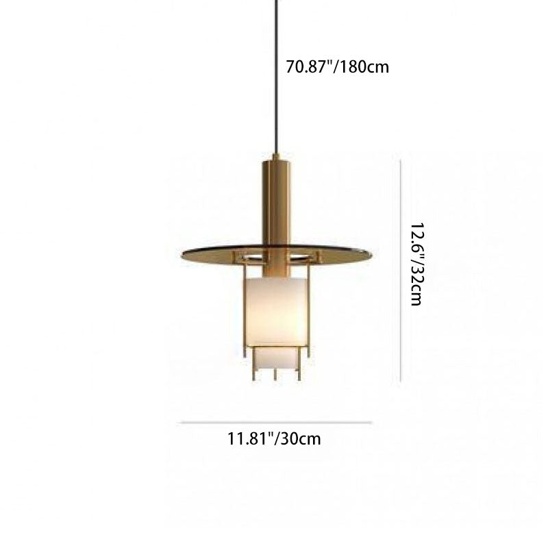 Modern Art Deco Acrylic Glass Flying Saucer 1-Light Pendant Light For Dining Room