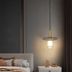 Modern Art Deco Acrylic Glass Flying Saucer 1-Light Pendant Light For Dining Room