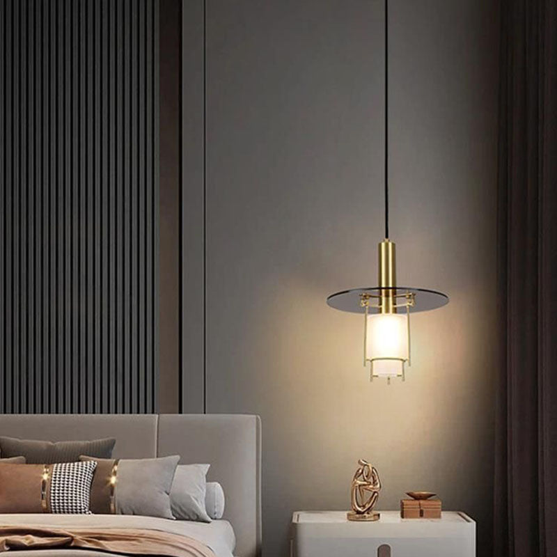 Modern Art Deco Acrylic Glass Flying Saucer 1-Light Pendant Light For Dining Room