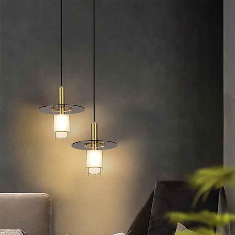 Modern Art Deco Acrylic Glass Flying Saucer 1-Light Pendant Light For Dining Room