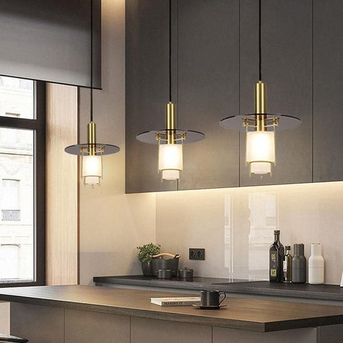 Modern Art Deco Acrylic Glass Flying Saucer 1-Light Pendant Light For Dining Room