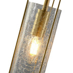 Contemporary Luxury Copper Glass Strip 1-Light Pendant Light For Living Room