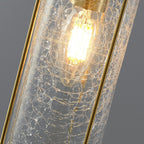 Contemporary Luxury Copper Glass Strip 1-Light Pendant Light For Living Room
