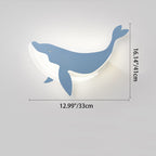 Lumendat Modern Minimalist Kids Iron Acrylic Rabbit & Dolphin LED Wall Sconce Lamp for Bedroom Lumendat