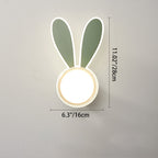 Lumendat Modern Minimalist Kids Iron Acrylic Rabbit & Dolphin LED Wall Sconce Lamp for Bedroom Lumendat