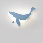 Lumendat Modern Minimalist Kids Iron Acrylic Rabbit & Dolphin LED Wall Sconce Lamp for Bedroom Lumendat