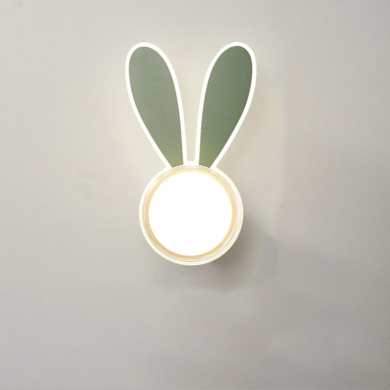 Lumendat Modern Minimalist Kids Iron Acrylic Rabbit & Dolphin LED Wall Sconce Lamp for Bedroom Lumendat