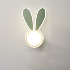 Lumendat Modern Minimalist Kids Iron Acrylic Rabbit & Dolphin LED Wall Sconce Lamp for Bedroom Lumendat