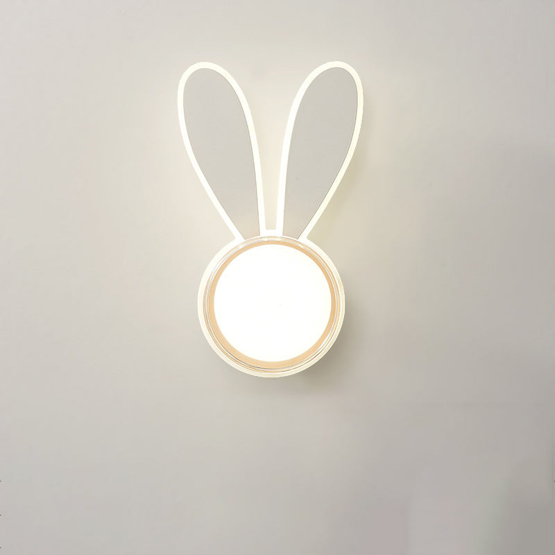Lumendat Modern Minimalist Kids Iron Acrylic Rabbit & Dolphin LED Wall Sconce Lamp for Bedroom Lumendat