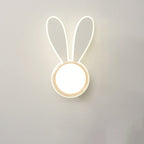 Lumendat Modern Minimalist Kids Iron Acrylic Rabbit & Dolphin LED Wall Sconce Lamp for Bedroom Lumendat