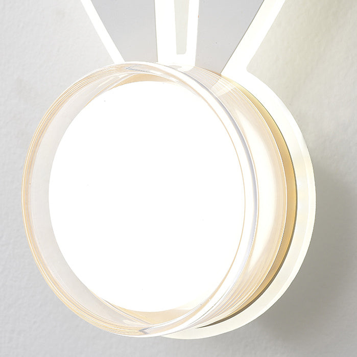 Lumendat Modern Minimalist Kids Iron Acrylic Rabbit & Dolphin LED Wall Sconce Lamp for Bedroom Lumendat