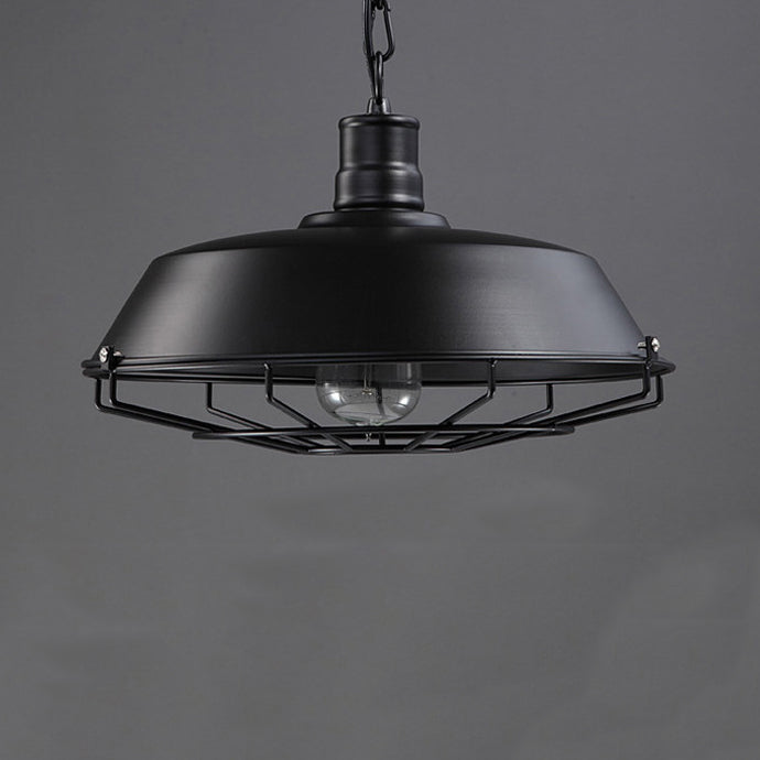 Contemporary Industrial Saucepan Lid Iron 1-Light Pendant Light For Dining Room