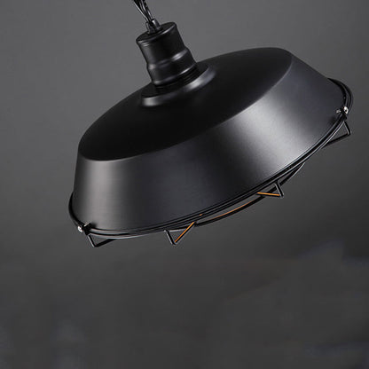 Contemporary Industrial Saucepan Lid Iron 1-Light Pendant Light For Dining Room