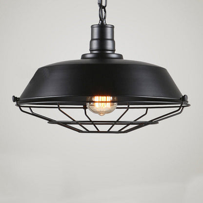 Contemporary Industrial Saucepan Lid Iron 1-Light Pendant Light For Dining Room