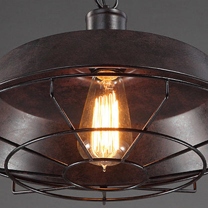 Contemporary Industrial Saucepan Lid Iron 1-Light Pendant Light For Dining Room