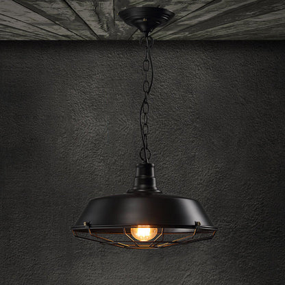 Contemporary Industrial Saucepan Lid Iron 1-Light Pendant Light For Dining Room
