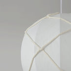 Modern Minimalist Kids Hot Air Balloon Fabric Iron Rattan Weaving 1-light Pendant Light for Bedroom BulbSquare