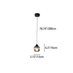 Modern Minimalist Pumpkin Iron Glass 1-Light Pendant Light For Living Room