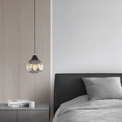 Modern Minimalist Pumpkin Iron Glass 1-Light Pendant Light For Living Room