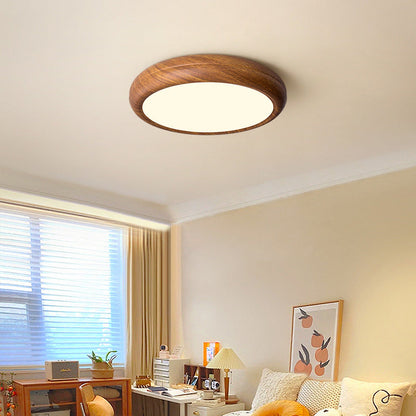 Modern Minimalist Round Iron Acrylic LED Flush Mount Ceiling Light for Bedroom