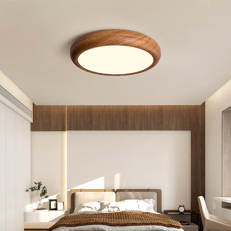 Modern Minimalist Round Iron Acrylic LED Flush Mount Ceiling Light for Bedroom