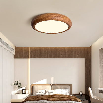 Modern Minimalist Round Iron Acrylic LED Flush Mount Ceiling Light for Bedroom