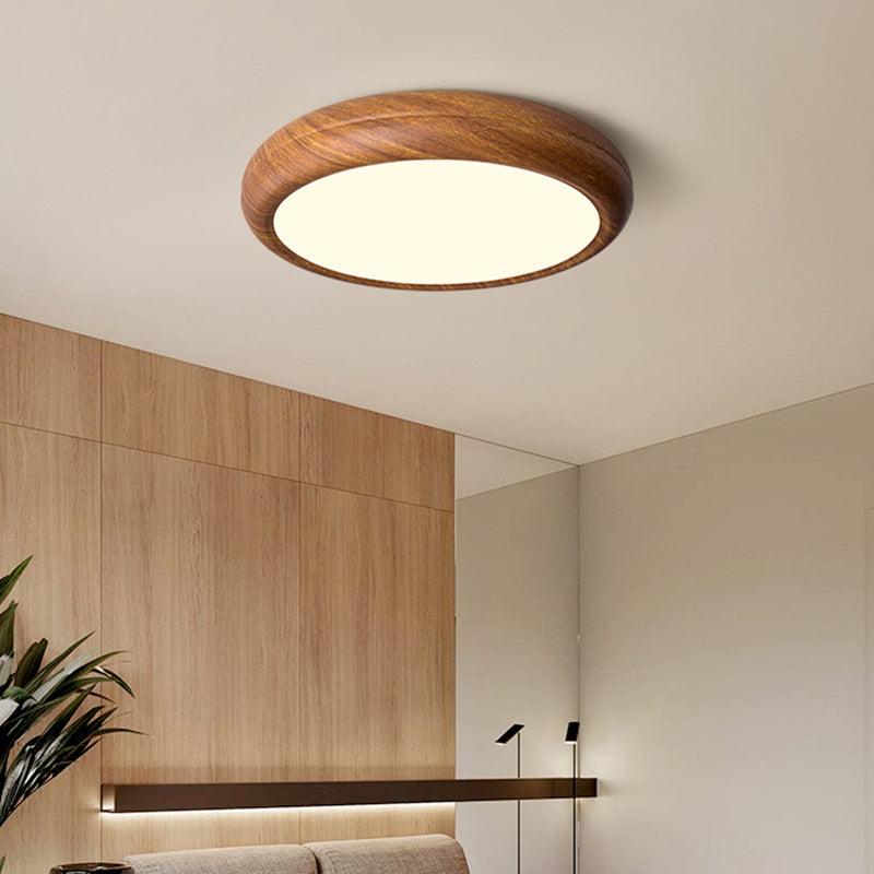 Modern Minimalist Round Iron Acrylic LED Flush Mount Ceiling Light for Bedroom