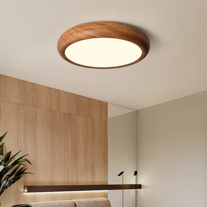 Modern Minimalist Round Iron Acrylic LED Flush Mount Ceiling Light for Bedroom