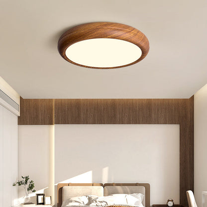 Modern Minimalist Round Iron Acrylic LED Flush Mount Ceiling Light for Bedroom